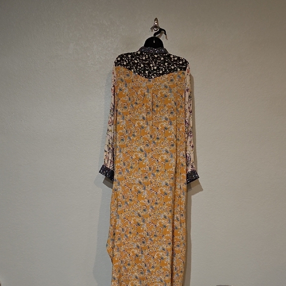 NATURAL LIFE | Women's Esme Multicolor Floral Boho Maxi Shirt Dress Duster L - Picture 4 of 12